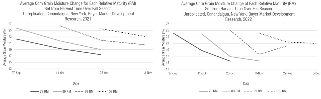 Average grain moisture.