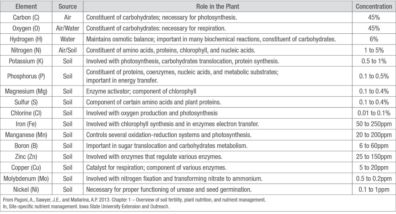 Overview of soil fertility, plant nutrition, and nutrient management. In, Site-specific nutrient management. Iowa State University Extension and Outreach.