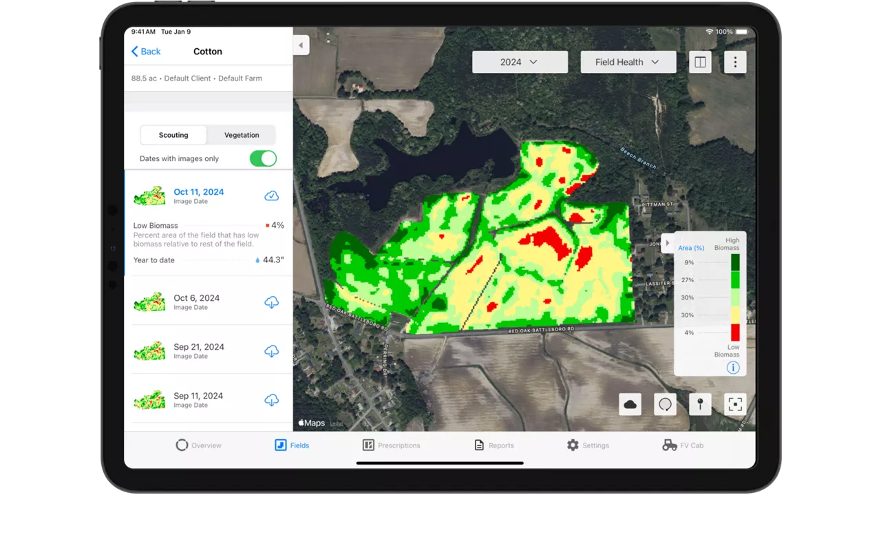 Scouting map in FieldView