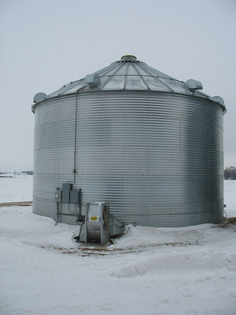 Equipment - Grain Bin in Winter