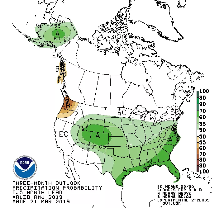 3 Month Precipitation Map