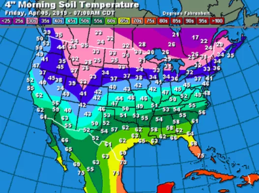 April 4 Inch Soil Temperatures