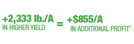 +2,333 il/A in higher yield = +$855/A in additional profit