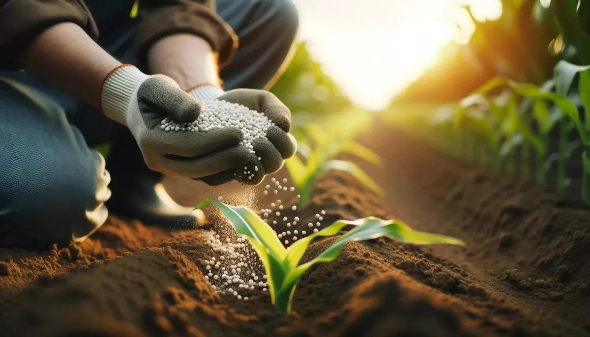 Adubação de cobertura para milho.