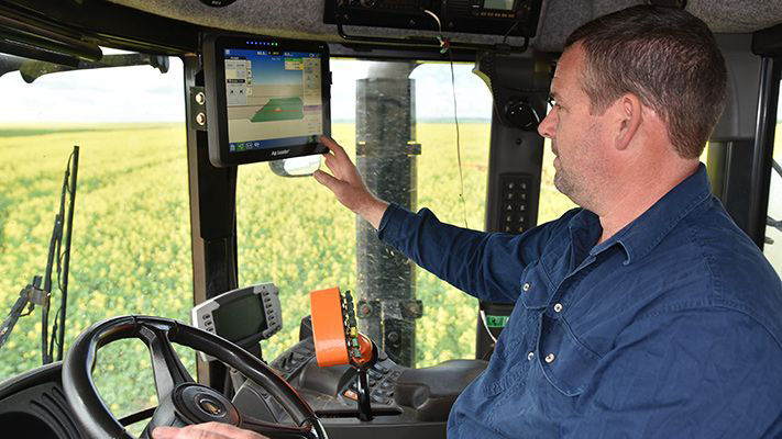 Trevor Piggott in the sprayer