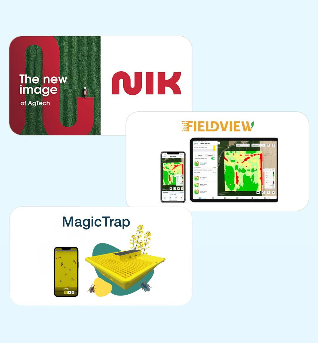 Beneficii ale programului de loialitate Legend de la Bayer, care includ platforma NIK, instrumente digitale de agricultură FieldView și soluția MagicTrap pentru monitorizarea insectelor.