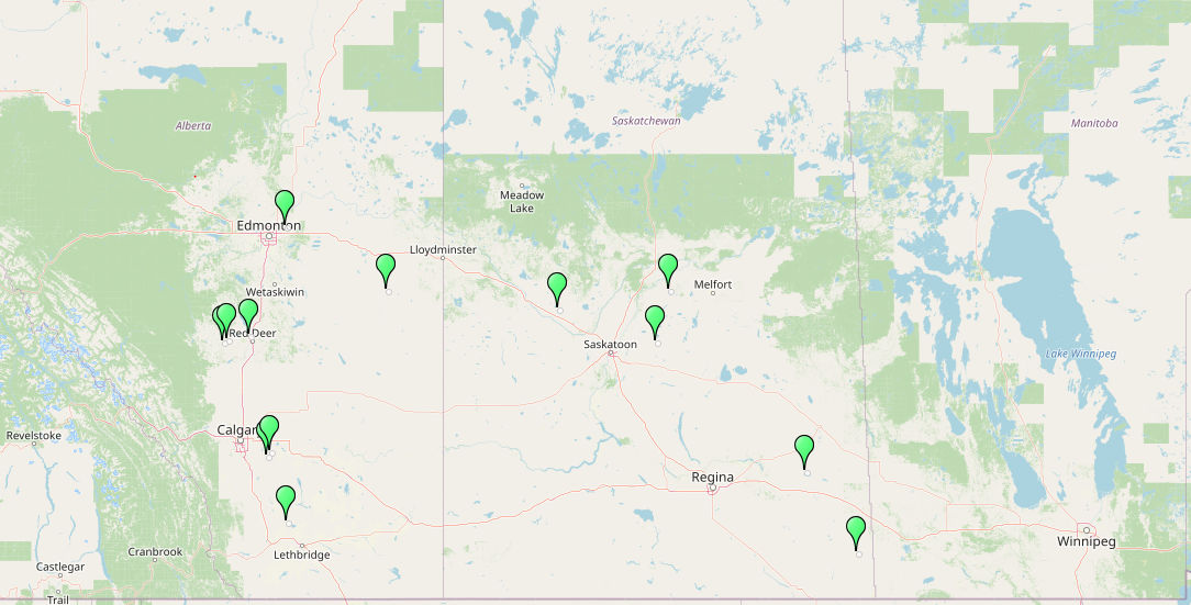 Figure 1. Map of the 2020 and 2021 MDR and MDA Barley image