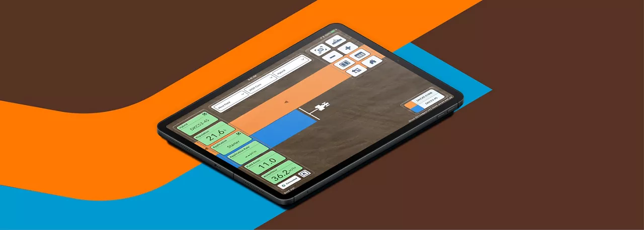 Header image of tablet showing FieldView planting.