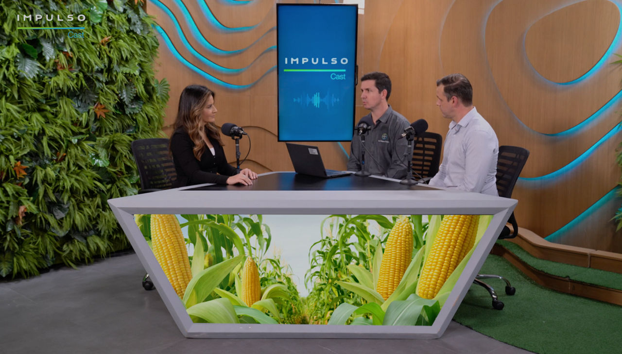 A jornalista e apresentadora do Impulso Cast, Kelly Godoy, recebe Igor Lima e Marlon Denez. Os profissionais da Bayer falam sobre agricultura digital e tendências para o milho.