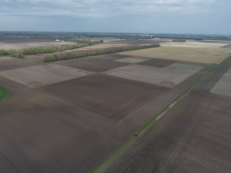 Aerial Photo of Soil Field