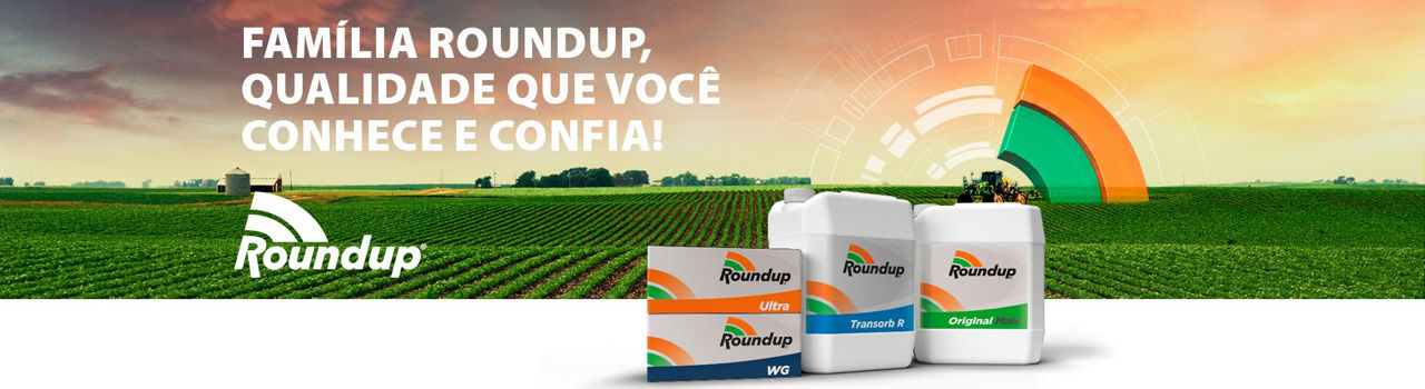 produtos roundup com um campo no fundo