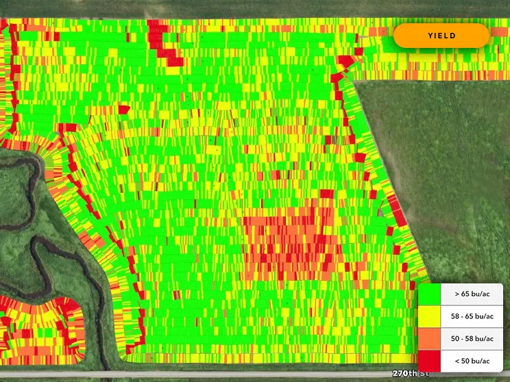 Climate FieldView Yield Map