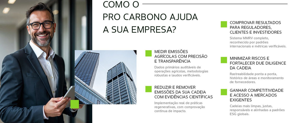 Como o PRO Carbono ajuda a sua empresa?