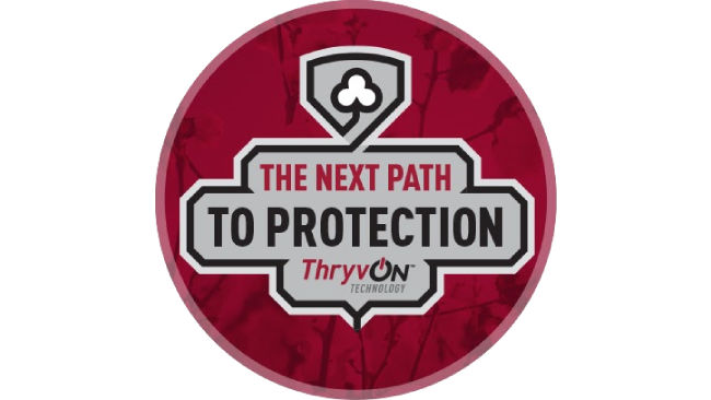 ThryvOn logo with the text “The Next Path to Protection” on a red circular background