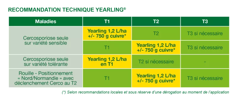 Yearling table