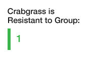 crabgrass is resistant to group one