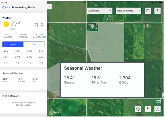 Climate FieldView GDU Map