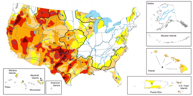 US Drought Map