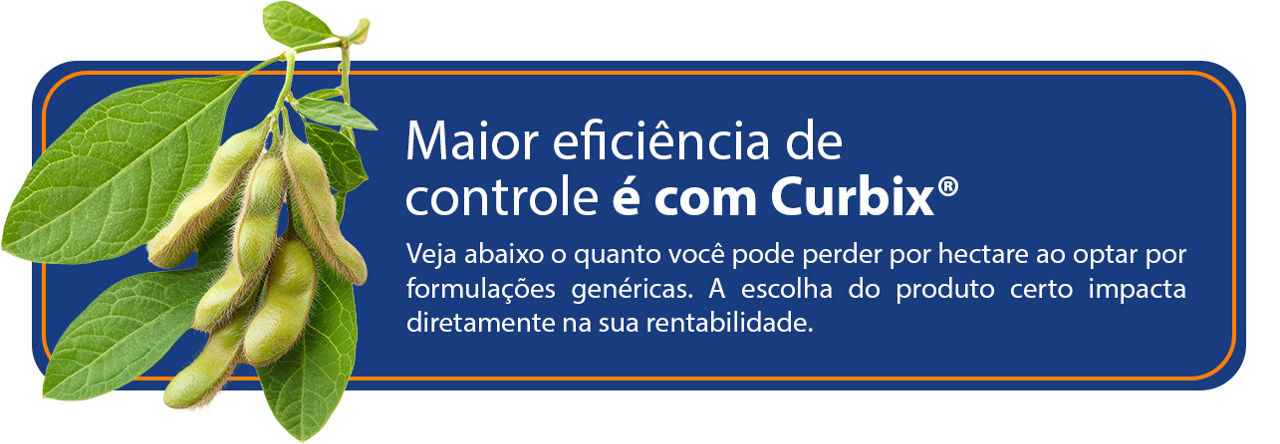 Maior eficiência de  controle é com Curbix®