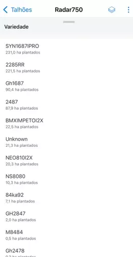 Depois de mapear a colheita com a plataforma, gerou-se um relatório de Análise de Produtividade, que permite entender quais são os materiais com maior e menor desempenho no talhão. 