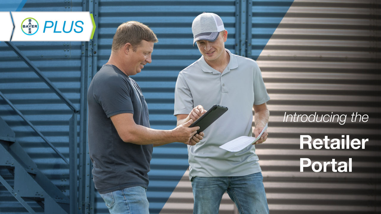 Retailer Portal banner with digital farming image