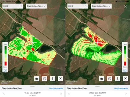 Análise do mapa de Monitoramento do Diagnóstico FieldView™
