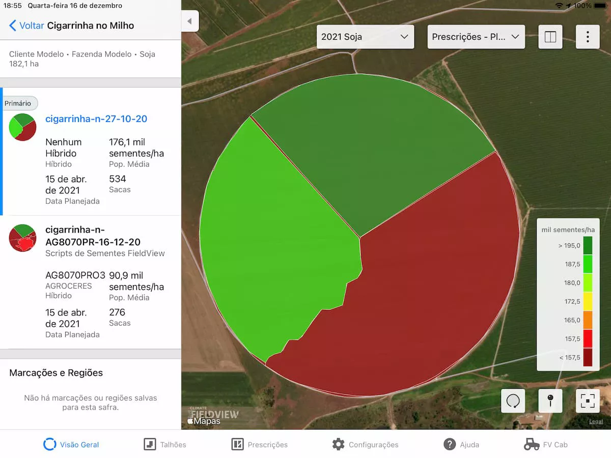 Prescrições de sementes.